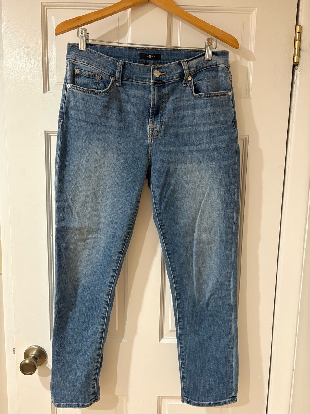 7 For All Mankind Light Blue Boyfriend Jeans